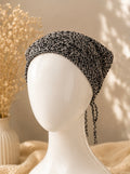 Bandana noir/argenté/blanc